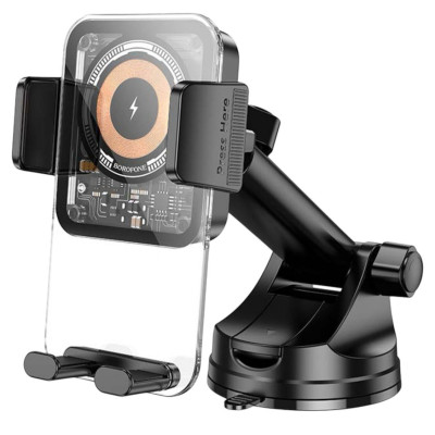Автотримач Borofone BH210 Wireless Car 15W black Автотримач Borofone BH210 Wireless Car 15W black