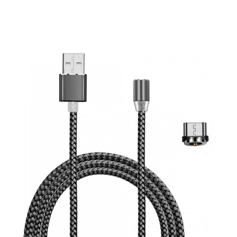 USB кабель Uslion 360° microUSB магнітний black