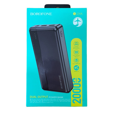 Зовнішній акумулятор Borofone BJ24A 20000 mAh black Зовнішній акумулятор Borofone BJ24A 20000 mAh black