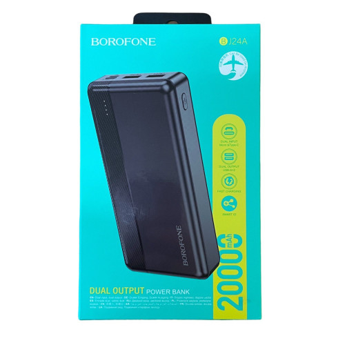 Зовнішній акумулятор Borofone BJ24A 20000 mAh black