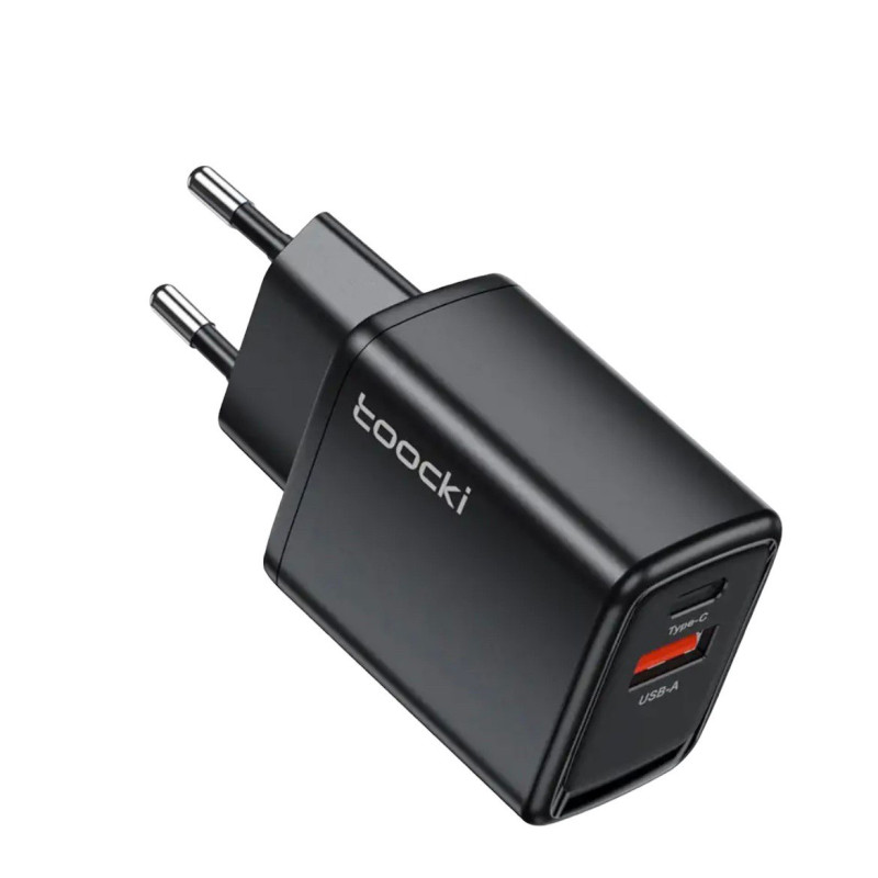 Зарядний пристрій Toocki USB-A, USB-C 20W (JT-P20F) black