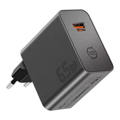 Зарядний пристрій Essager USB-A 65W, black