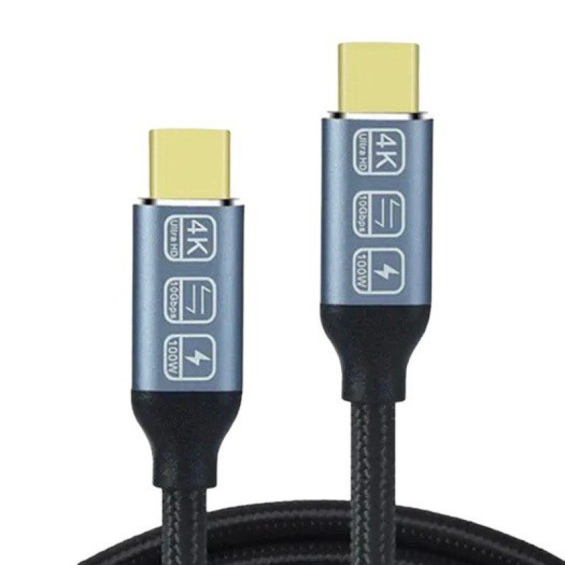 USB кабель Type-C to Type-C TQ-X26 100W black 50 см