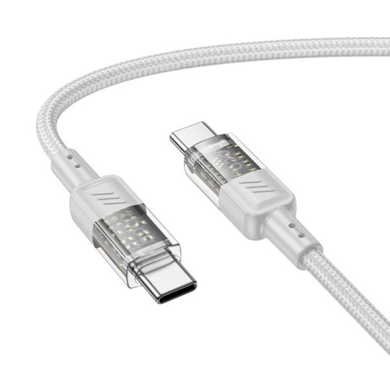 USB кабель Hoco U129 Type-C to Type-C gray 1.2m USB кабель Hoco U129 Type-C to Type-C gray 1.2m