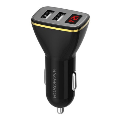 Автомобільний зарядний пристрій Borofone BZ11 2 USB 2100 mA black Автомобільний зарядний пристрій Borofone BZ11 2 USB 2100 mA black