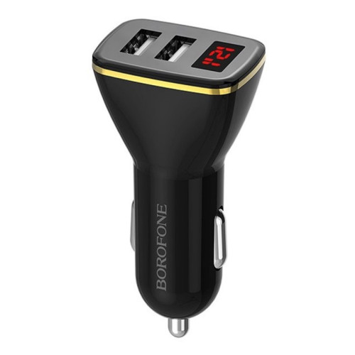 Автомобільний зарядний пристрій Borofone BZ11 2 USB 2100 mA black Автомобільний зарядний пристрій Borofone BZ11 2 USB 2100 mA black
