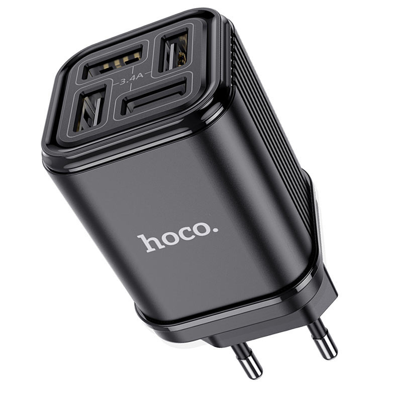Зарядний пристрій Hoco C84A 4 USB 3400 mA black