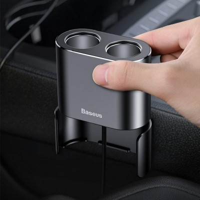 Автомобільний зарядний пристрій розгалужувач Baseus Cigarette Lighter 2 USB 3100 mA black (CRDYQ-01) Автомобільний зарядний пристрій розгалужувач Baseus Cigarette Lighter 2 USB 3100 mA black (CRDYQ-01)