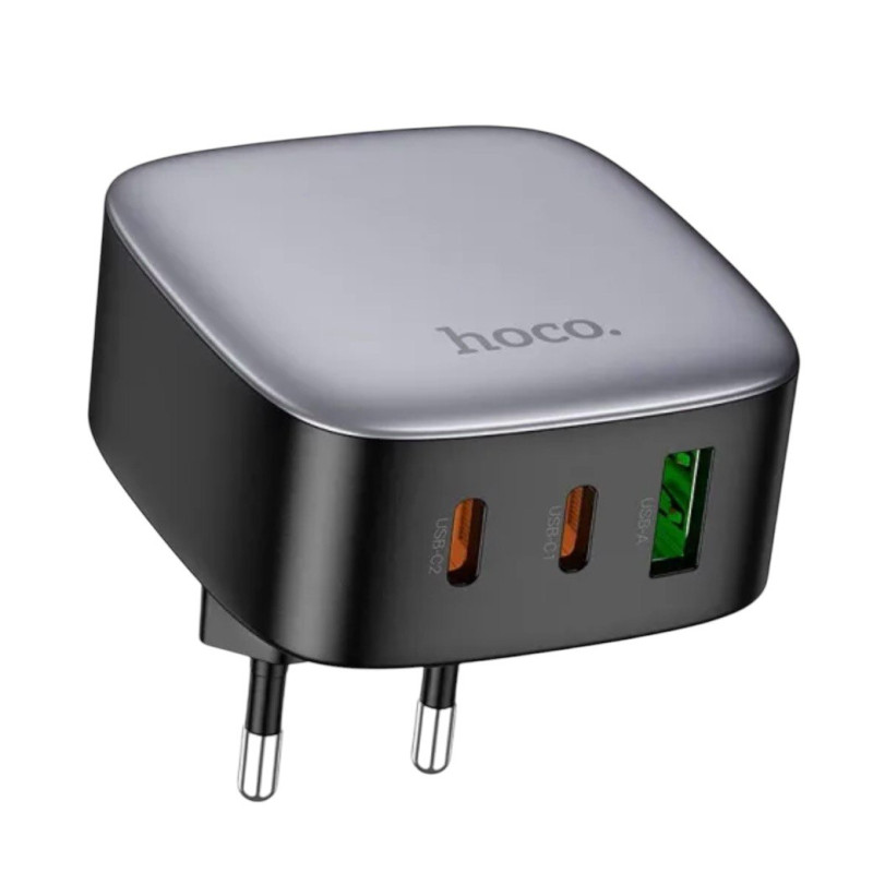 Зарядний пристрій Hoco CS33A 2USB-C 30W, USB-A QC3.0 black