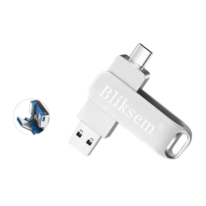 USB OTG флеш 64 Гб Type-C, microUSB Bliksem metal