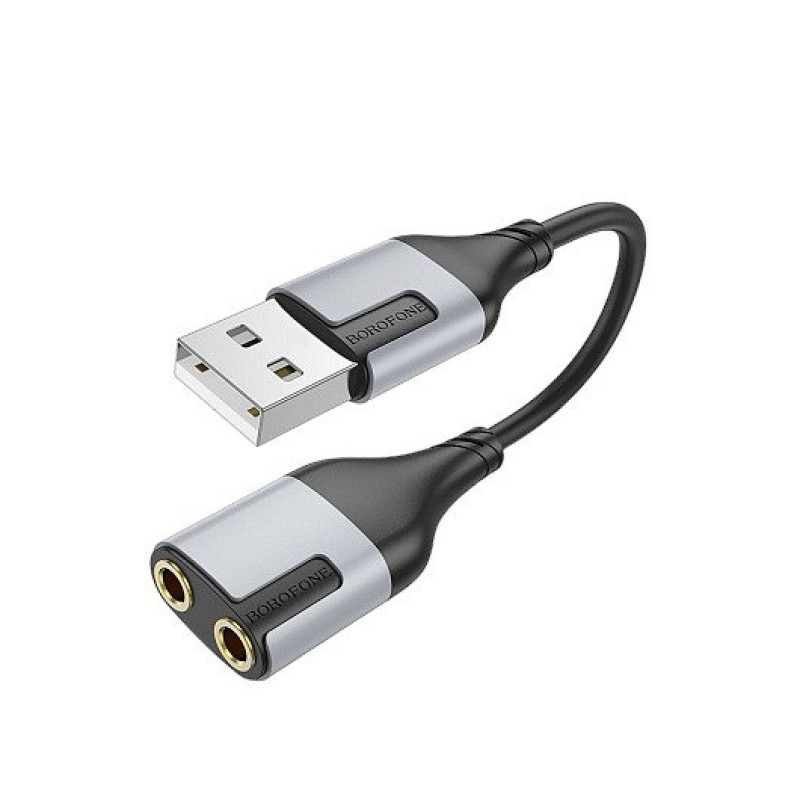 Перехідник USB to 3.5 2in1 Borofone BV19