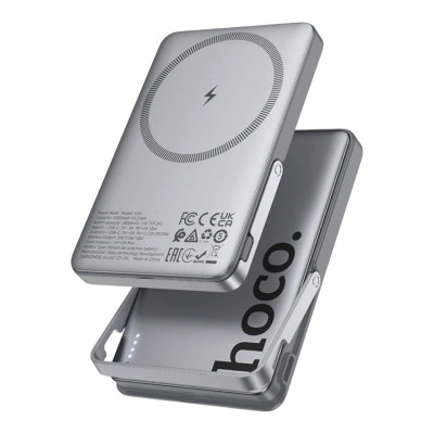 Зовнішній акумулятор Hoco Q36 20W MagSafe 5000 mAh metal grey
