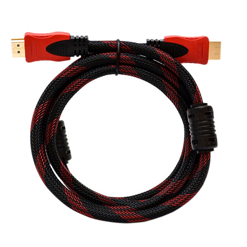 Кабель HDMI на HDMI 5 метрів з феритовим фільтром black-red