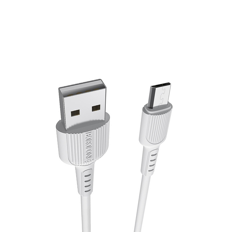USB кабель Borofone BX16 microUSB white