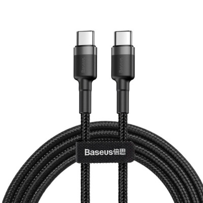 USB кабель Baseus Type-C to Type-C CATKLF-JG1, 60W black 2 метри USB кабель Baseus Type-C to Type-C CATKLF-JG1, 60W black 2 метри