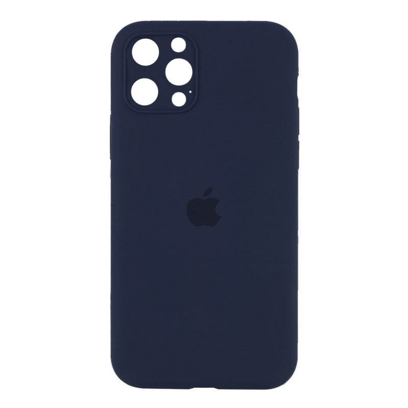 Накладка Original Silicone Case iPhone 12 Pro Max blue dark Close Camera