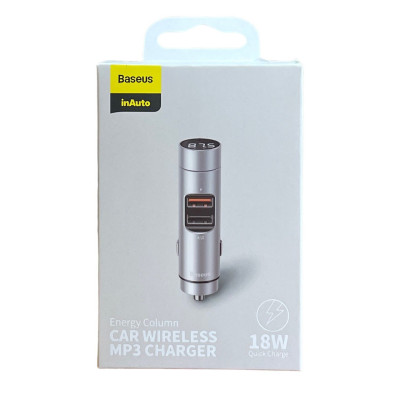 FM трансмітер Bluetooth Baseus CCNLZ-C0S 18W silver FM трансмітер Bluetooth Baseus CCNLZ-C0S 18W silver