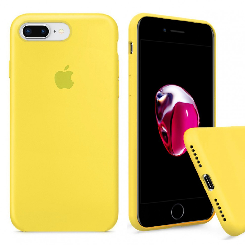 Накладка Original Silicone Case iPhone 7 Plus, 8 Plus yellow