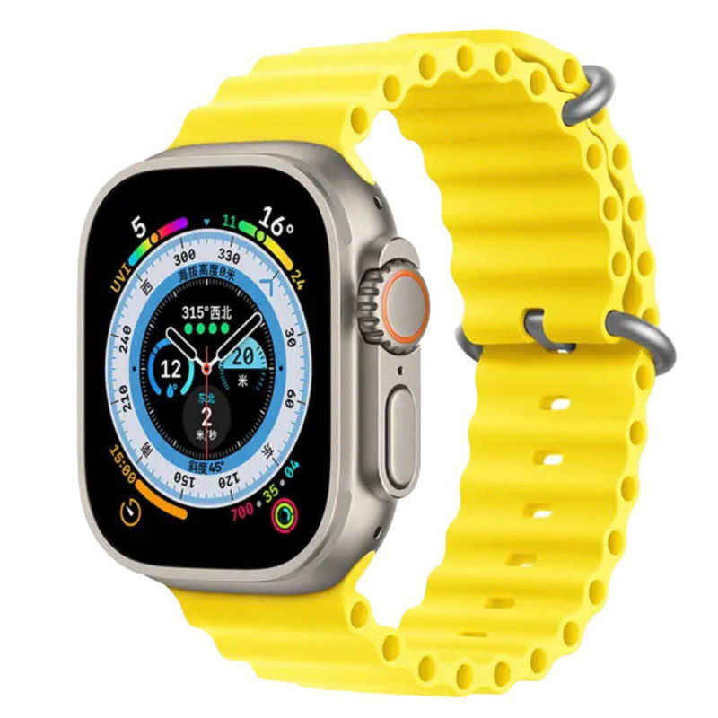 Ремінець для Apple Watch Ocean Band 42, 44, 45, 49 yellow