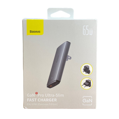 Зарядний пристрій з кабелем Type-C to Type-C Baseus GaN5 Pro USB-C, USB-A 65W black CCGAN65S5-OE
