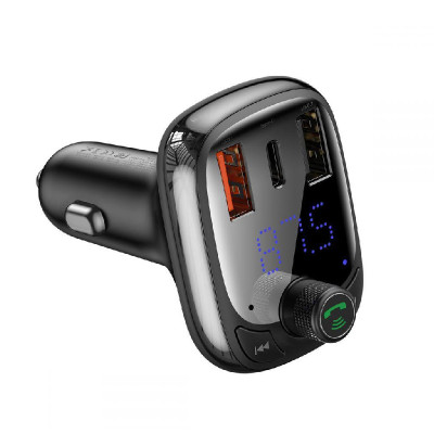 FM трансмітер Bluetooth Baseus CCTM-B01 black FM трансмітер Bluetooth Baseus CCTM-B01 black