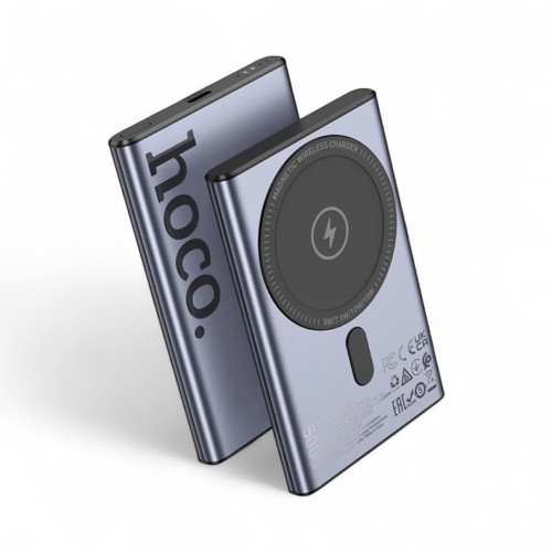 Зовнішній акумулятор Hoco Q32 Bird PD20W wireless magnetic power bank 5000mAh Metal Gray