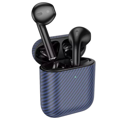 Навушники Bluetooth Hoco EW41 Plus carbon BT5.3 blue