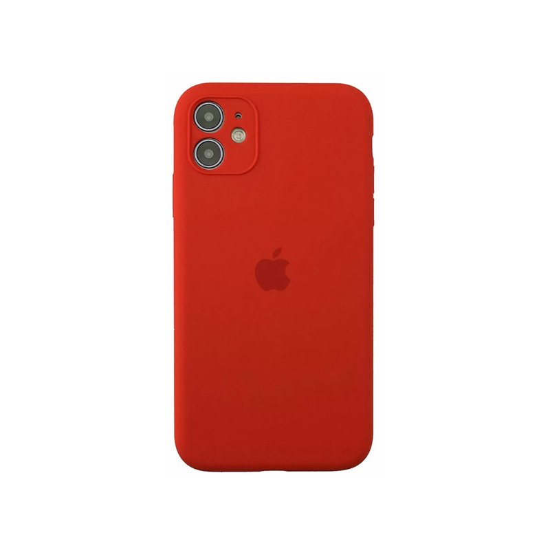 Накладка Original Silicone Case iPhone 12 mini red Close Camera