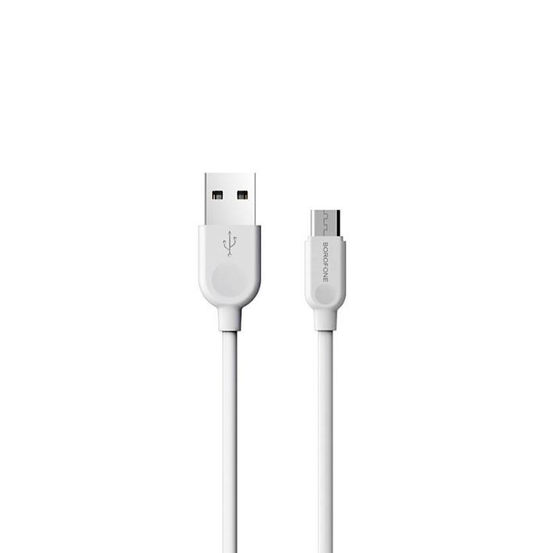 USB кабель Borofone BX14 microUSB 2 метри white