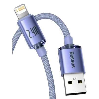 USB кабель Baseus Lightning CCAJY000005 purple 1.2m USB кабель Baseus Lightning CCAJY000005 purple 1.2m