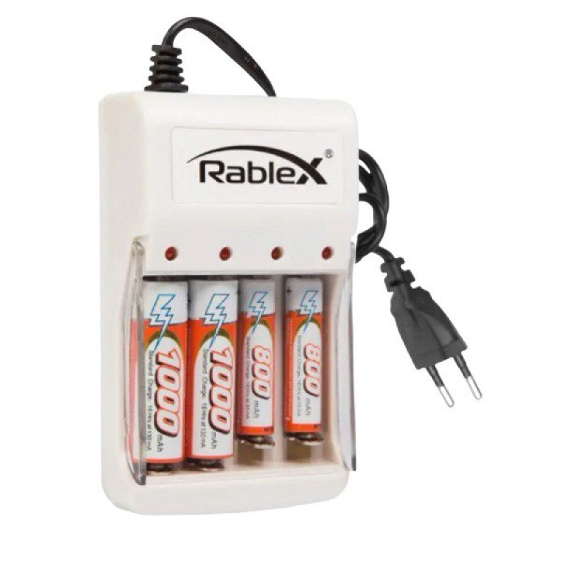 Зарядний пристрій для акумуляторів AA, AAA, Rablex RB-115 4-х канальний