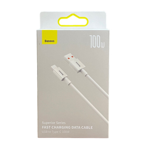 USB кабель Baseus Type-C CAYS001302 100W white USB кабель Baseus Type-C CAYS001302 100W white