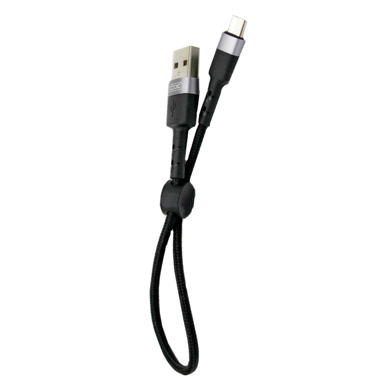 USB кабель XO NB117 microUSB 25 см black