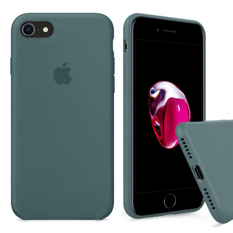 Накладка Original Silicone Case iPhone 7, 8, SE 2020 green pine