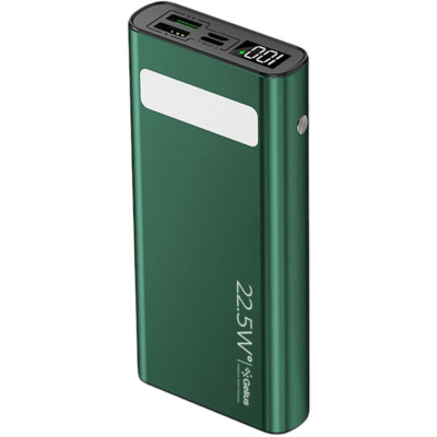 Зовнішній акумулятор Gelius Lightstone GP-PB300i 20000 mAh PD22.5W, QC3.0 green Зовнішній акумулятор Gelius Lightstone GP-PB300i 20000 mAh PD22.5W, QC3.0 green