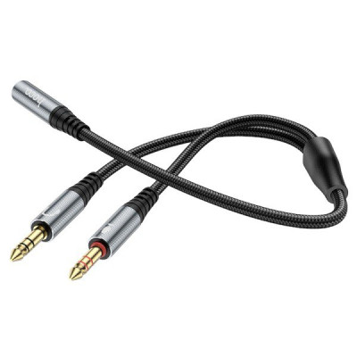 Аудіо-кабель разгалужувач Нoco UPA21 2-in-1 3.5 audio adapter cable, female to 2 male, 0.25m gray Аудіо-кабель разгалужувач Нoco UPA21 2-in-1 3.5 audio adapter cable, female to 2 male, 0.25m gray