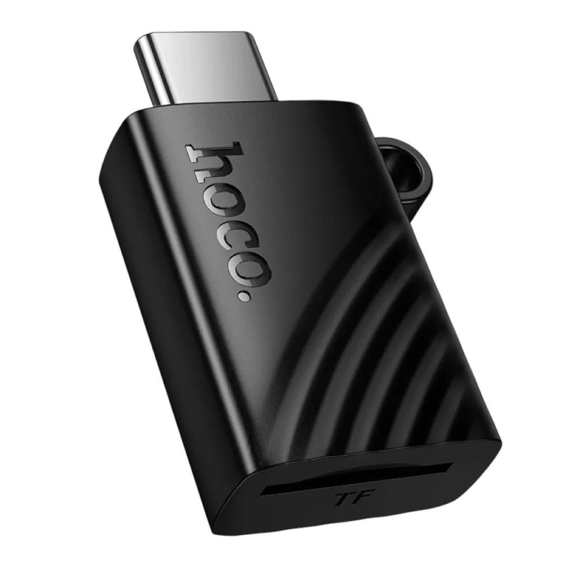 Перехідник HOCO HB53 Type-C mini TF card reader 2.0 Black Перехідник HOCO HB53 Type-C mini TF card reader 2.0 Black