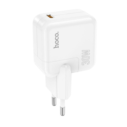 Зарядний пристрій Hoco C112A, USB-C 30W, 3A, QC3.0 white