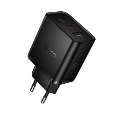 Зарядний пристрій Hoco N75 USB-A, 2USB-C 65W black
