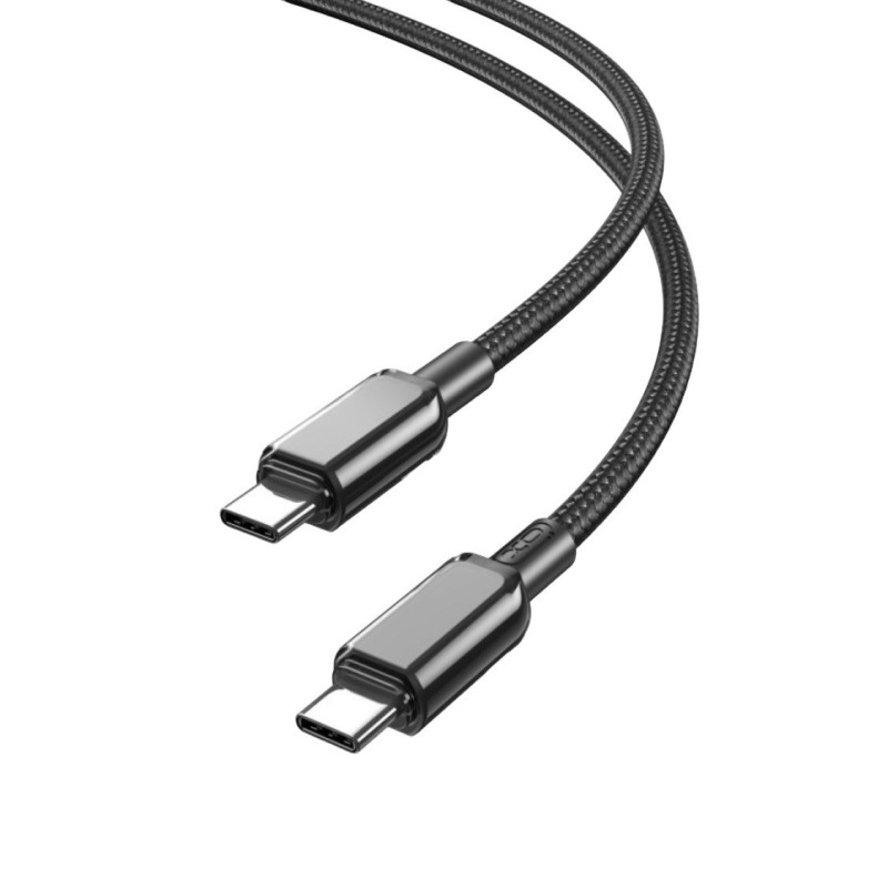 USB кабель XO NB-Q250B 60W Type-C to Type-C black