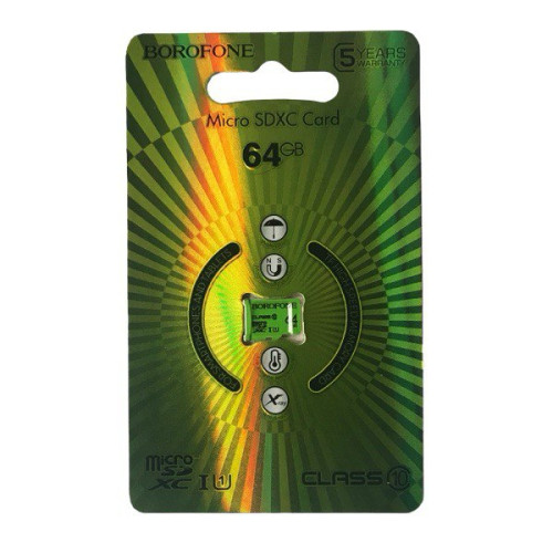 Карта пам'яті microSD 64 Гб Borofone class 10