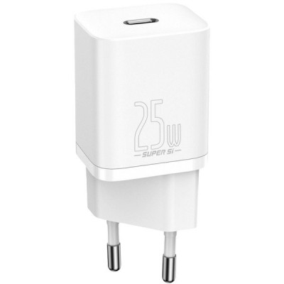 Зарядний пристрій Baseus USB-C 25W white (CCSP020102) Зарядний пристрій Baseus USB-C 25W white (CCSP020102)
