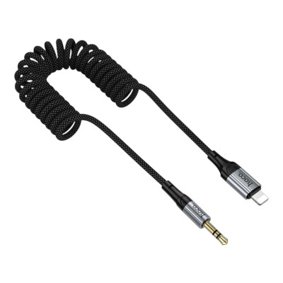 Перехідник iPhone Lightning на AUX 3.5 Hoco UPA33A black Перехідник iPhone Lightning на AUX 3.5 Hoco UPA33A black