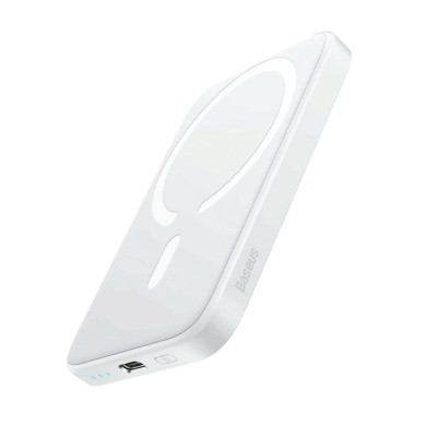Зовнішній акумулятор Baseus Airpow Magnetic, 6000 mAh 20W white P10022807213-00 Зовнішній акумулятор Baseus Airpow Magnetic, 6000 mAh 20W white P10022807213-00