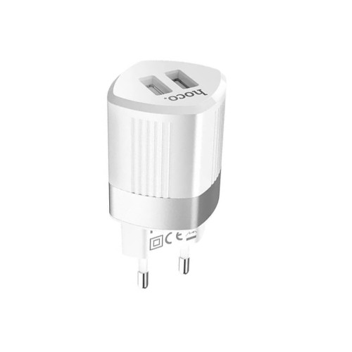 Зарядний пристрій Hoco C55A 2 USB 2400 mA white Зарядний пристрій Hoco C55A 2 USB 2400 mA white