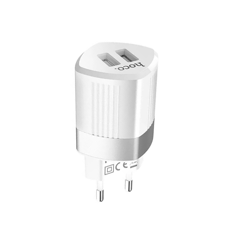 Зарядний пристрій Hoco C55A 2 USB 2400 mA white