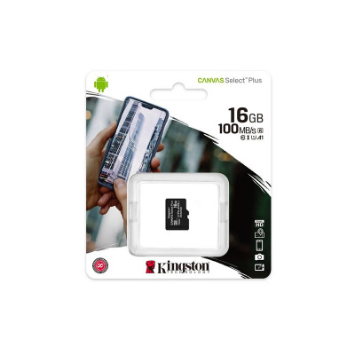 Карта пам'яті microSD 16 Гб Kingston 100 MB/s class 10 (UHS-I A1) Карта пам'яті microSD 16 Гб Kingston 100 MB/s class 10 (UHS-I A1)