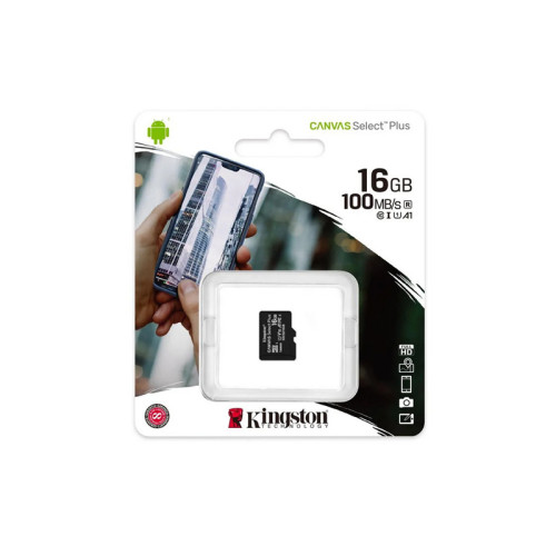 Карта пам'яті microSD 16 Гб Kingston 100 MB/s class 10 (UHS-I A1) Карта пам'яті microSD 16 Гб Kingston 100 MB/s class 10 (UHS-I A1)
