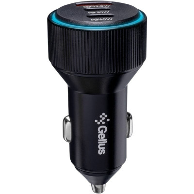 Автомобільний зарядний пристрій Gelius PowerRide GP-CC011 USB-A, 2USB-C 60W Black