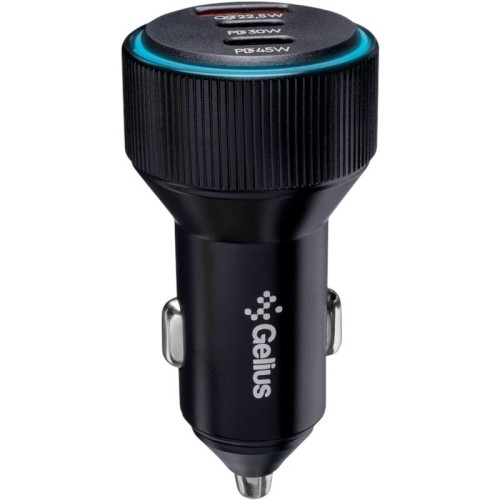 Автомобільний зарядний пристрій Gelius PowerRide GP-CC011 USB-A, 2USB-C 60W Black